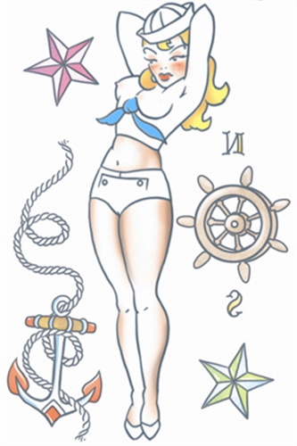 Tattoos - Sailor Girl - Pin Up Tattoo - Abracadabra Fancy Dress
