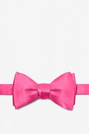 Bow Tie Satin Hot Pink