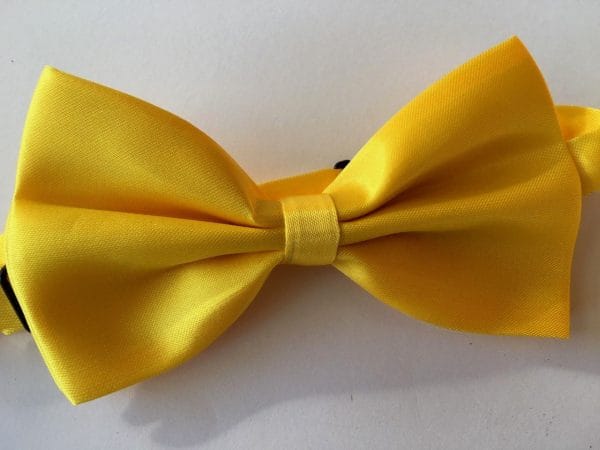 Bow Tie Satin Yellow