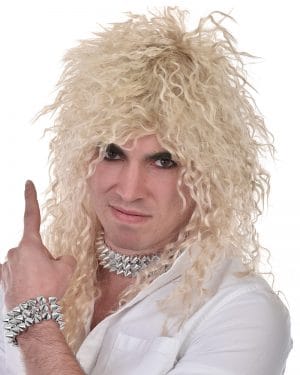 Rock God Crinkle Long Blonde Wig