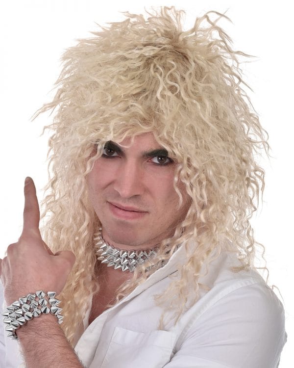 Rock God Crinkle Long Blonde Wig