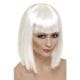 Short White Blunt Glam Wig