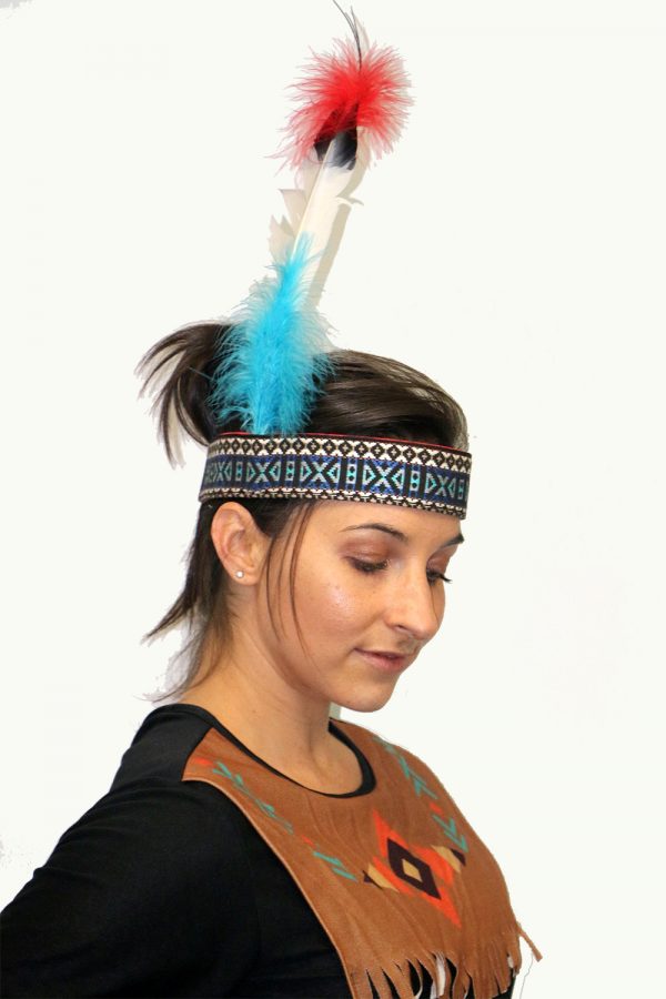 Indian Headband Womans Single Feather