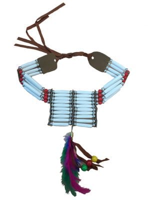 Indian Necklace with Feathers and Beads