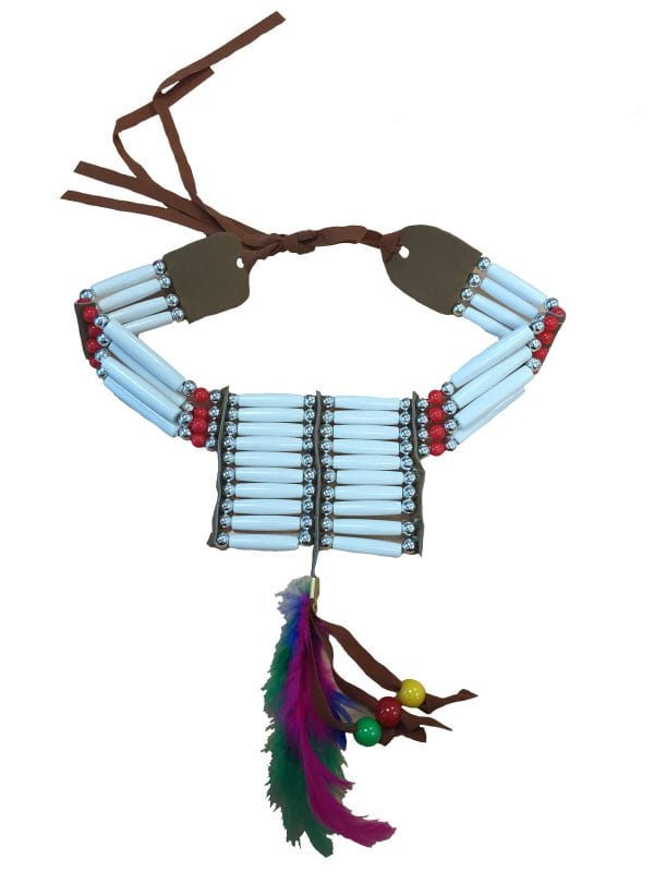 Indian Necklace with Feathers and Beads