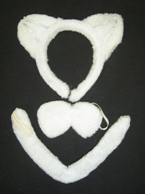white headband and accessories