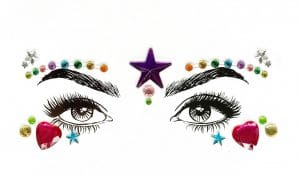 Diamante Rhinestone Face Jewels Glitter Stickers - Pride