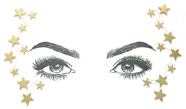 Diamante Rhinestone Face Jewels Glitter Stickers - Wonder Woman