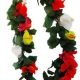 Hibiscus Multi Coloured Lei with Leaves Deluxe