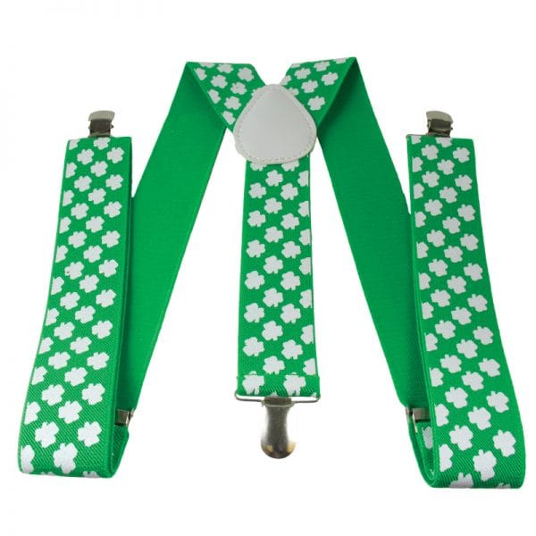 St Pattys Day Suspenders Shamrock