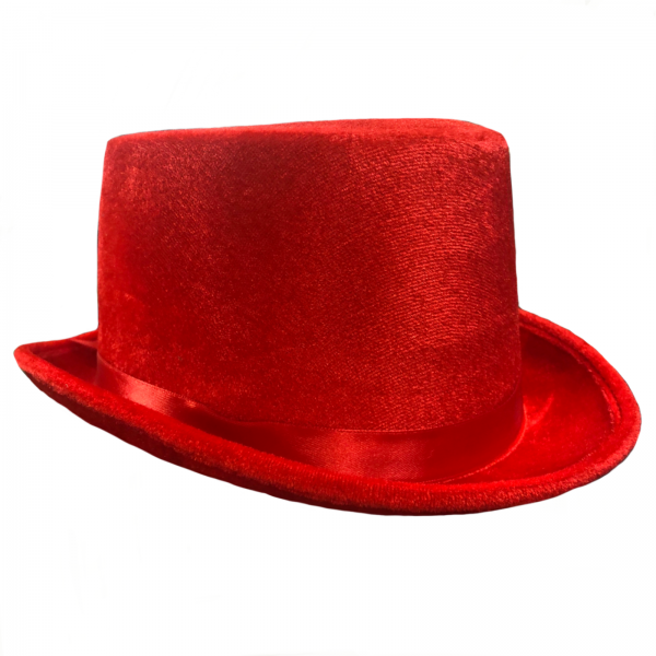 Top Hat Velvet Red