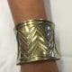 Wrist Cuff Metal Gold - Embossed ( 1 Only )