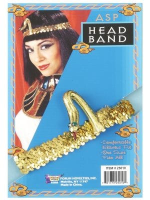 Egyptian Gold Snake Headband