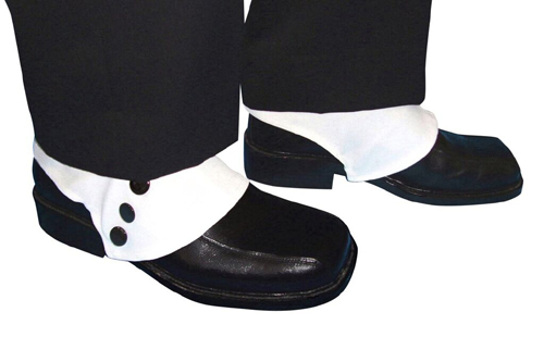 Shoe Spats Gangster White 1920's (Pair) - image Shoe-Spats-Gangster-White-Pair on https://www.abracadabrafancydress.com.au