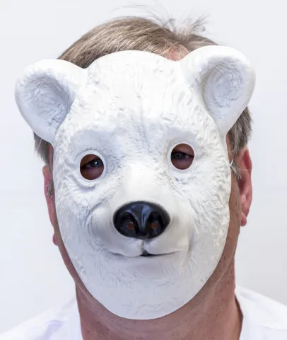 Polar Bear Mask Plastic - image POLAR-BEAR-MASK on https://www.abracadabrafancydress.com.au