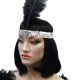 Deluxe Black Satin Gangster Trilby Hat With White Ribbon - image Headband-Crystal-Heart-Silver-Flapper-Headband-80x80 on https://www.abracadabrafancydress.com.au
