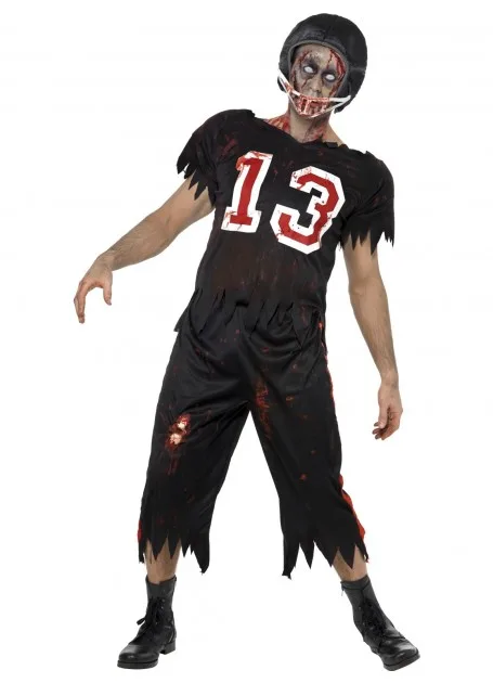 Zombie High School Horror Gridiron American Football Costume Adult - image High-School-Horror-American-Footballer-Costume on https://www.abracadabrafancydress.com.au