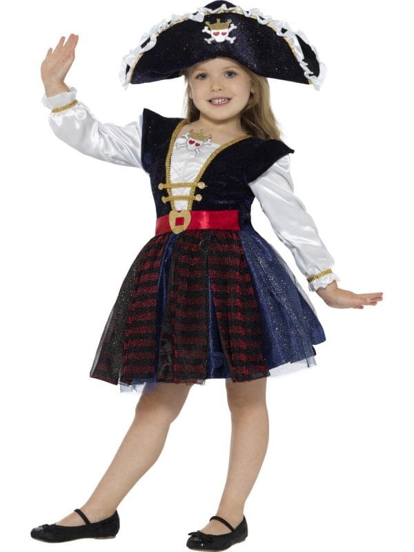 Pirate Glitter Deluxe Girls Costume Age 10-12 Children Kids Buccaneer Dress Up - image Deluxe-Glitter-Pirate-Girl-Costume-2-600x800 on https://www.abracadabrafancydress.com.au