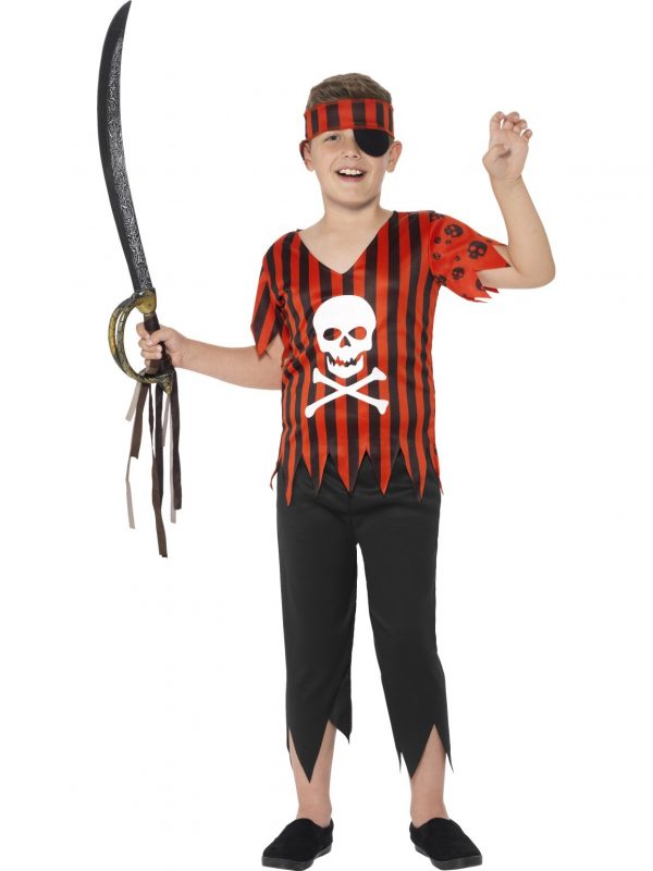 Jolly Roger Pirate Costume Child 4-6 Halloween Caribbean Buccaneer Kids Skull - image Jolly-Roger-Pirate-Costume-600x800 on https://www.abracadabrafancydress.com.au