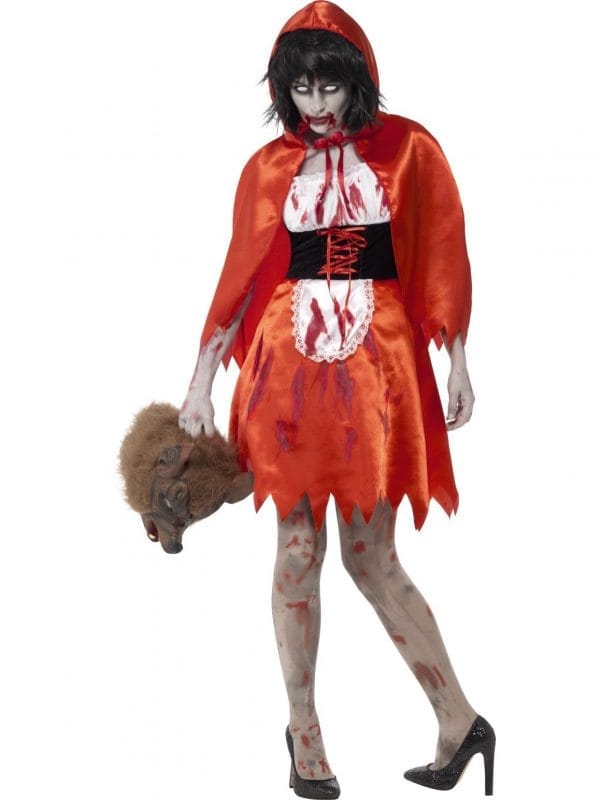 Zombie Little Miss Riding Hood Costume Horror Bloody Halloween Fancy Dress - image Zombie-Little-Miss-Hood-Costume-600x800 on https://www.abracadabrafancydress.com.au