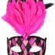 ISABELLA Aqua & Gold with Feathers Eye Mask - image FRANCESCA-Pink-Black-with-feathers-Eye-Mask-80x80 on https://www.abracadabrafancydress.com.au