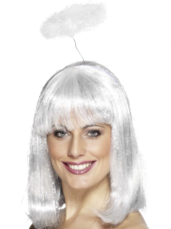 Feather Halo - White - image White-Marabou-Angel-Halo-600x800 on https://www.abracadabrafancydress.com.au