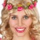Hen Night White Veil on Headband - image Rose-Flower-Crown-Pink-80x80 on https://www.abracadabrafancydress.com.au