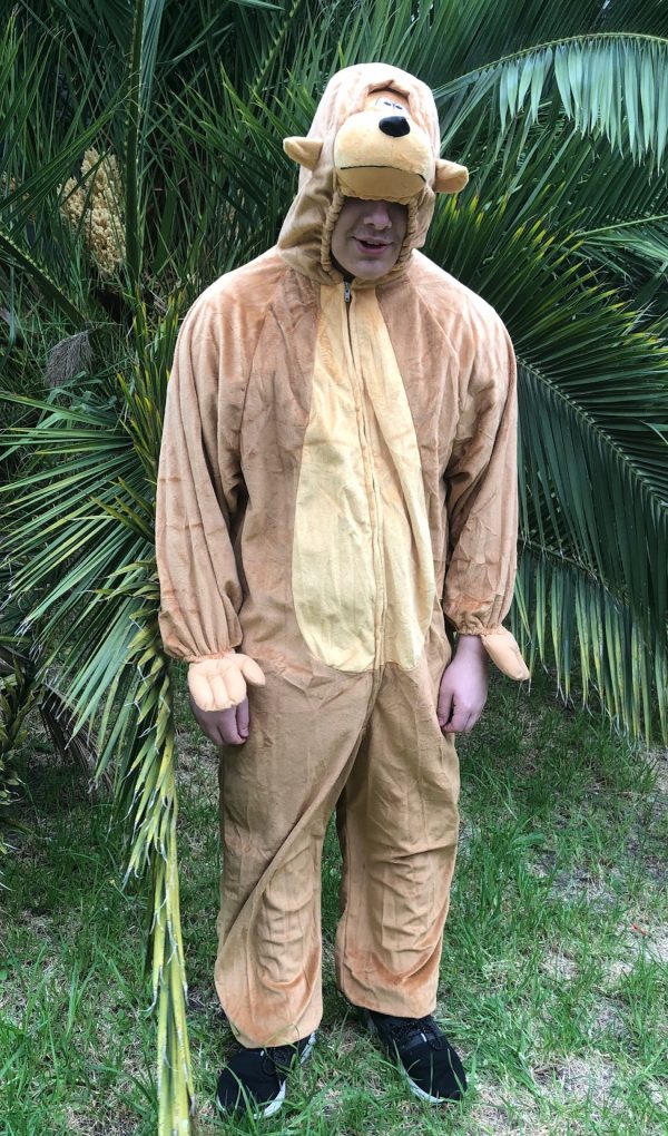 Adult Monkey Ape Costume Animal Orangutan Fancy Dress up Costume Party Jungle - image monkey-600x1020 on https://www.abracadabrafancydress.com.au