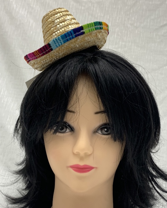 Mini Mexican Sombrero Hat on Headband Fancy Dress Fiesta Costume Spanish Straw - image s1 on https://www.abracadabrafancydress.com.au