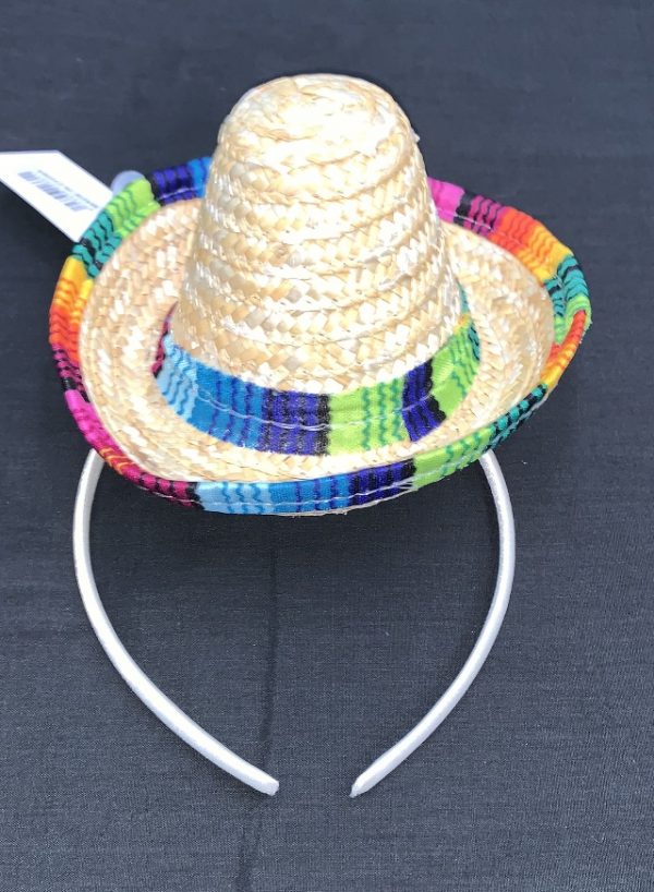 Mini Mexican Sombrero Hat on Headband Fancy Dress Fiesta Costume Spanish Straw - image s2-600x818 on https://www.abracadabrafancydress.com.au