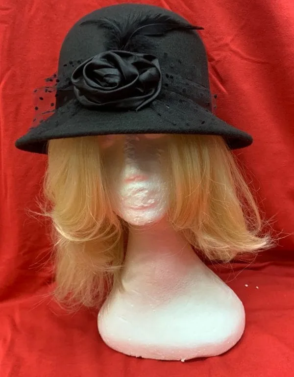 Retro Women Bucket Cap Ladies Flower 1920's Cloche Bowler Hat Winter - image cloche1-600x769 on https://www.abracadabrafancydress.com.au