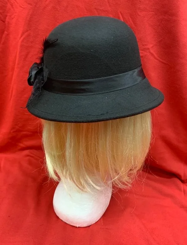 Retro Women Bucket Cap Ladies Flower 1920's Cloche Bowler Hat Winter - image cloche2-600x785 on https://www.abracadabrafancydress.com.au