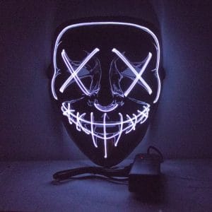 Purge Mask Light Purple Light Up Glow In The Dark