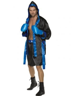 Boxer Down For The Count Boxing Gloves Bucks Mens Adults Fancy Dress Up Costume