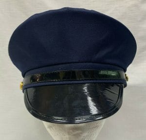 Navy Blue Chauffeur Hat Caps Limo Driver Dress Up Fancy Dress Costume Peak Hat