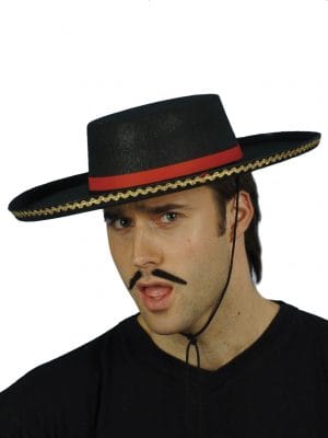 Spanish Poblano Hat Mexican Fiesta Flamenco Dancer Fancy Dress Accessory