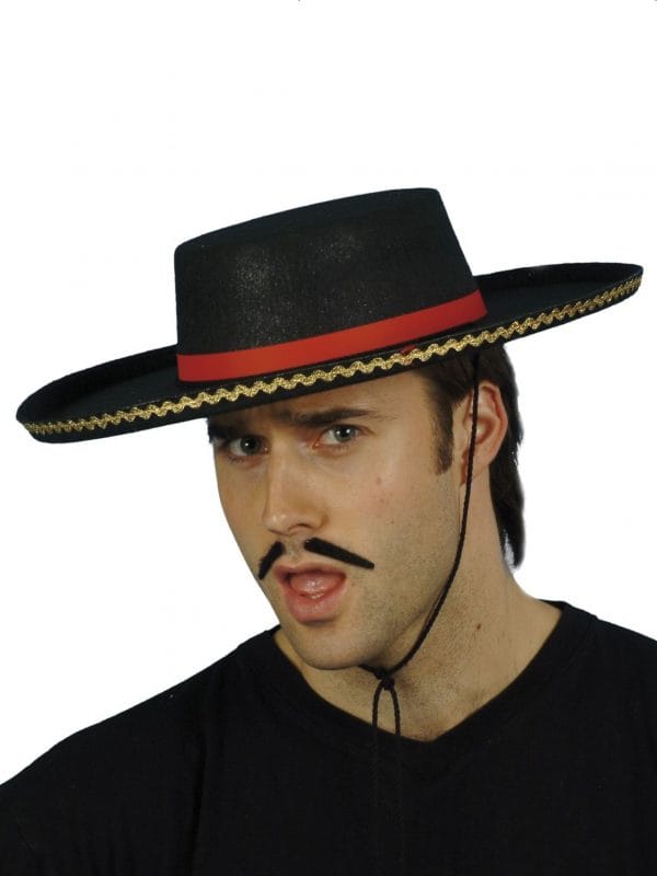 Spanish Poblano Hat Mexican Fiesta Flamenco Dancer Fancy Dress Accessory