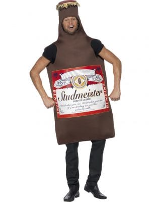 Studmeister Beer Bottle Lager Oktoberfest Fancy Dress Stag Buck's Party Costume