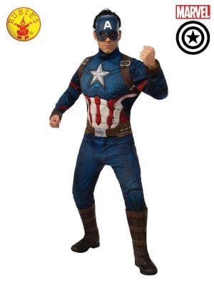 Captain America Costume Licensed Marvel Comics Muscle Superhero Adult End Game