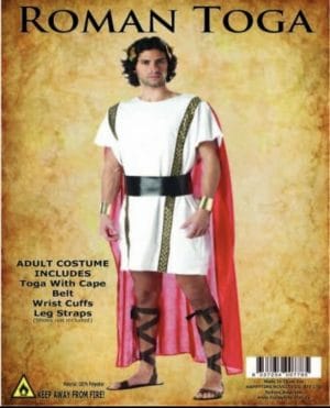 Roman Toga Julius Caesar Mark Anthony Greek God Emperor Fancy Dress Up Costume