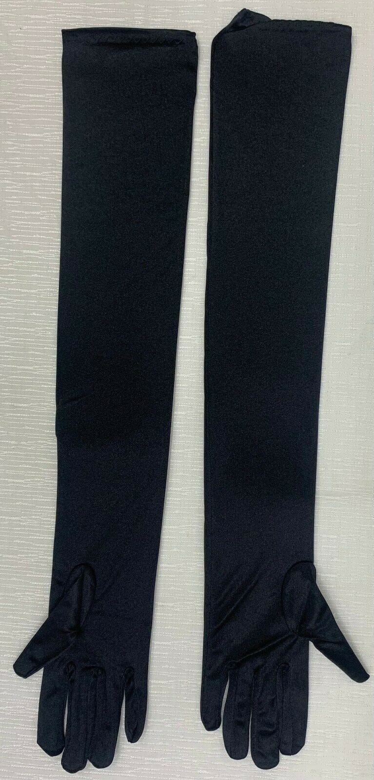 fancy dress long black gloves