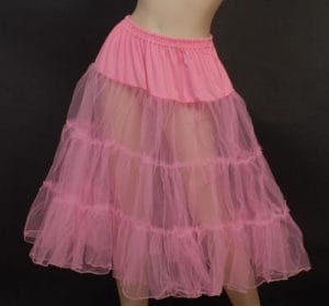 Tulle Tutu Skirt Rock n Roll 1950's Women Costume Light Baby Pink Petticoat 50s