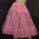 Tulle Tutu Skirt Rock n Roll 1950's Women Costume Light Baby Pink Petticoat 50s