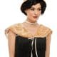 1920s Instant Kit Felt Hat Cloche and Faux Fur Stole Ladies Flapper Gatsby Retro