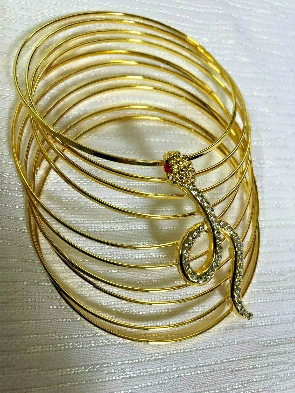 Gold Snake Chain Stretch Bracelet – KennethJayLane.com