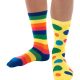 Big Top Clown Socks Unisex Multi-Coloured with Spots and Stripes Circus Carnival
