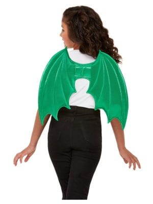 Dragon Scale Wings Green Mythical Costume Dinosaur Accessory Cosplay Devil Demon