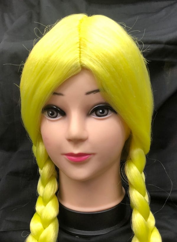 Bavarian Beauty Yellow Plaited Wig Plaits Oktoberfest Beer Maid Schoolgirl