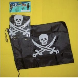 Pirate Flag Skull and Cross Bones Swords Black Decorative