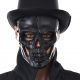 Hard Full Face Skull Mask Black Skeleton Halloween